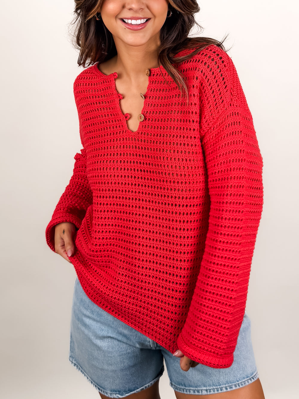 Moana LS Henley Pullover