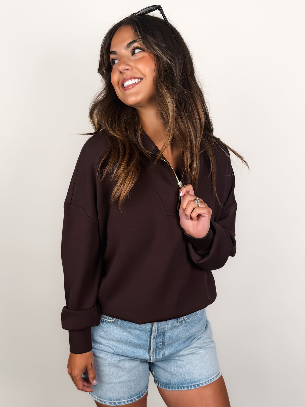 Hawley Half Zip Sweatshirt in
