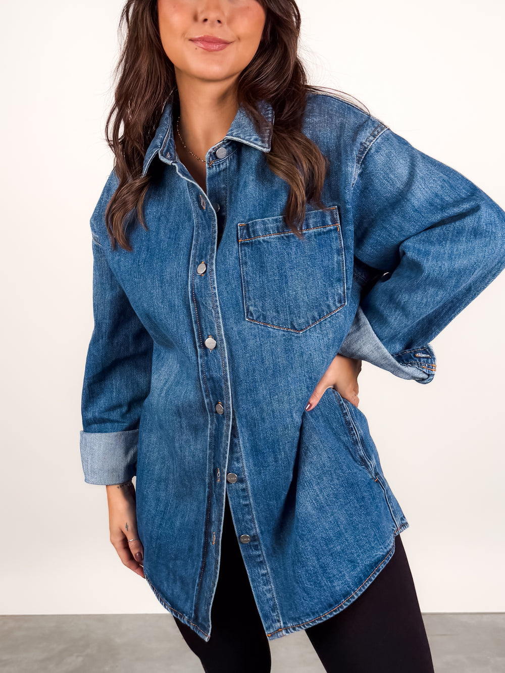 Oversized Denim Shacket
