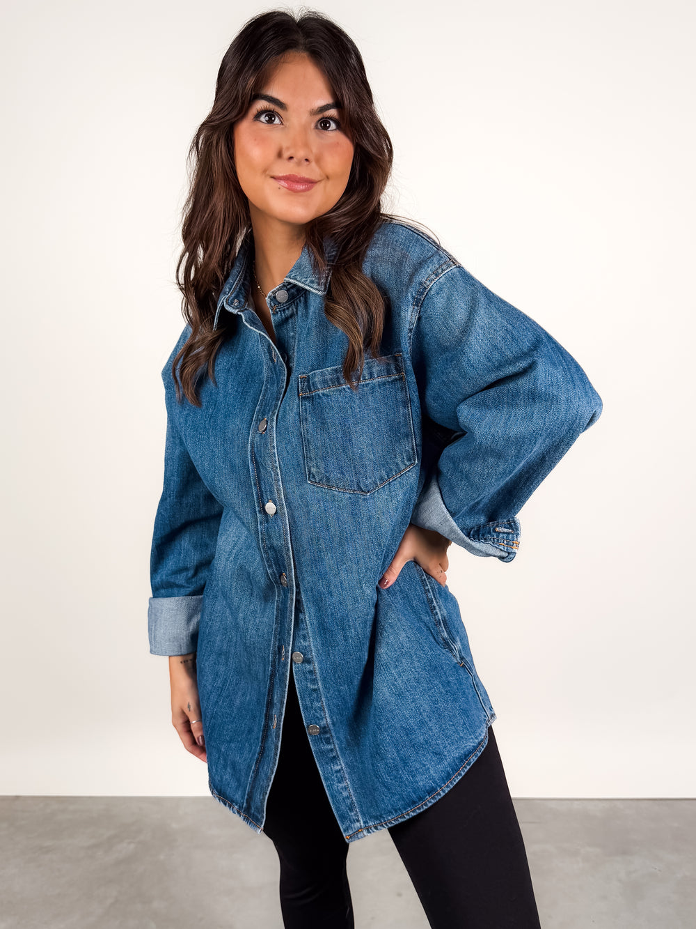Oversized Denim Shacket