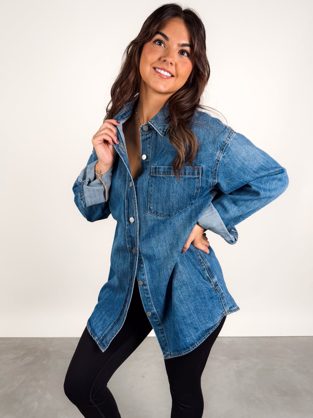 Oversized Denim Shacket