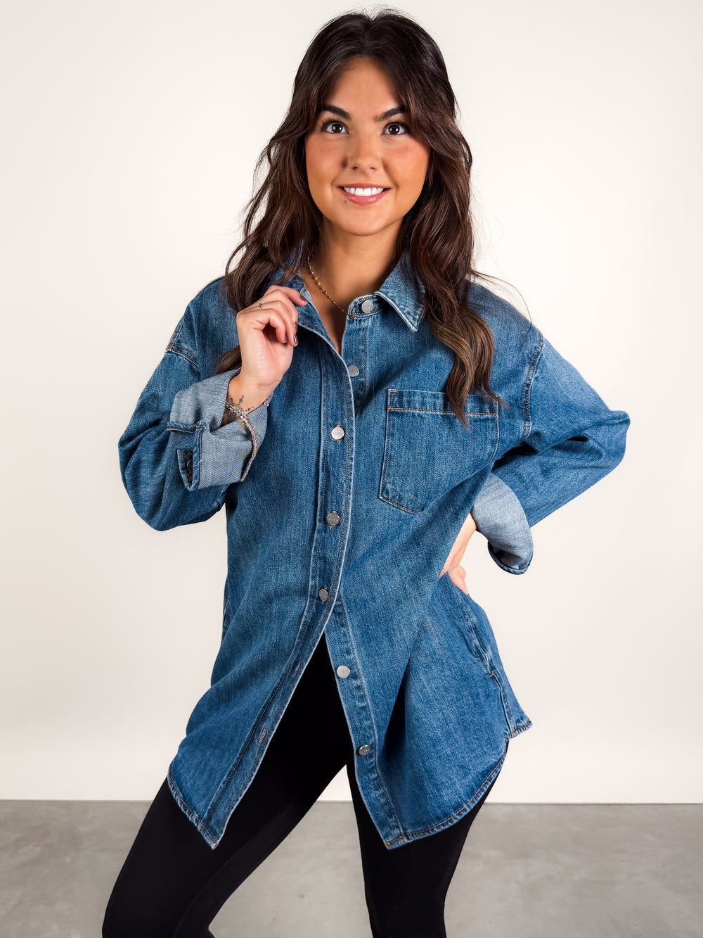Oversized Denim Shacket