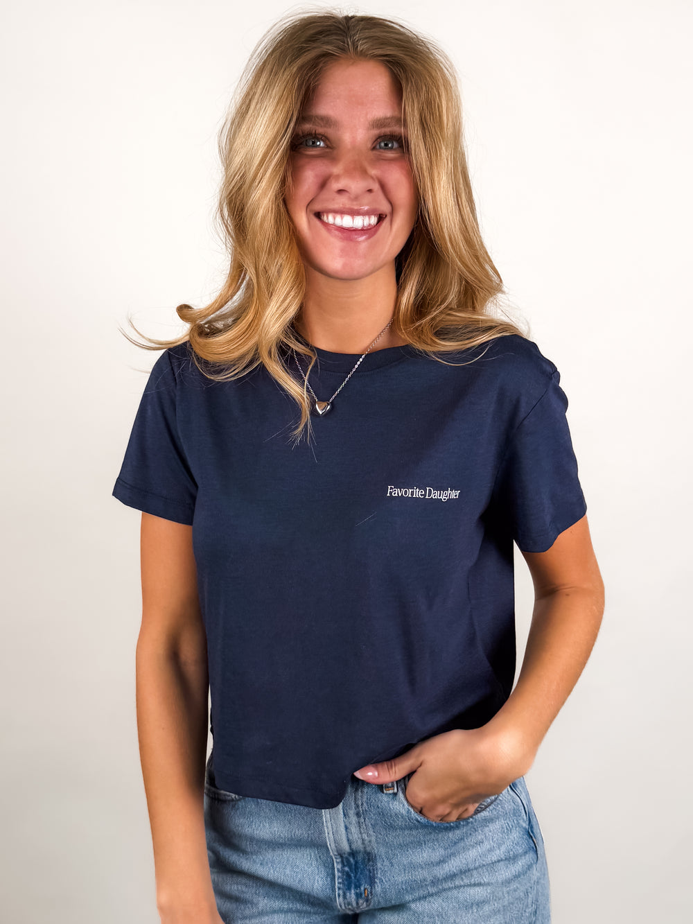 Favorite Daughter Cropped Logo Tee