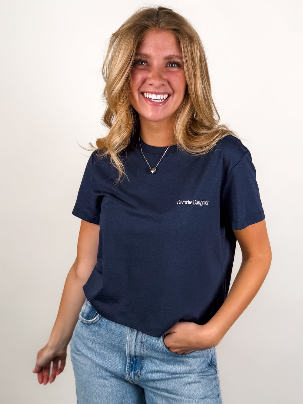 Favorite Daughter Cropped Logo Tee