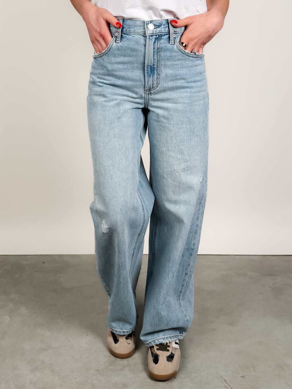 Remi High Rise Bowed Wide Leg