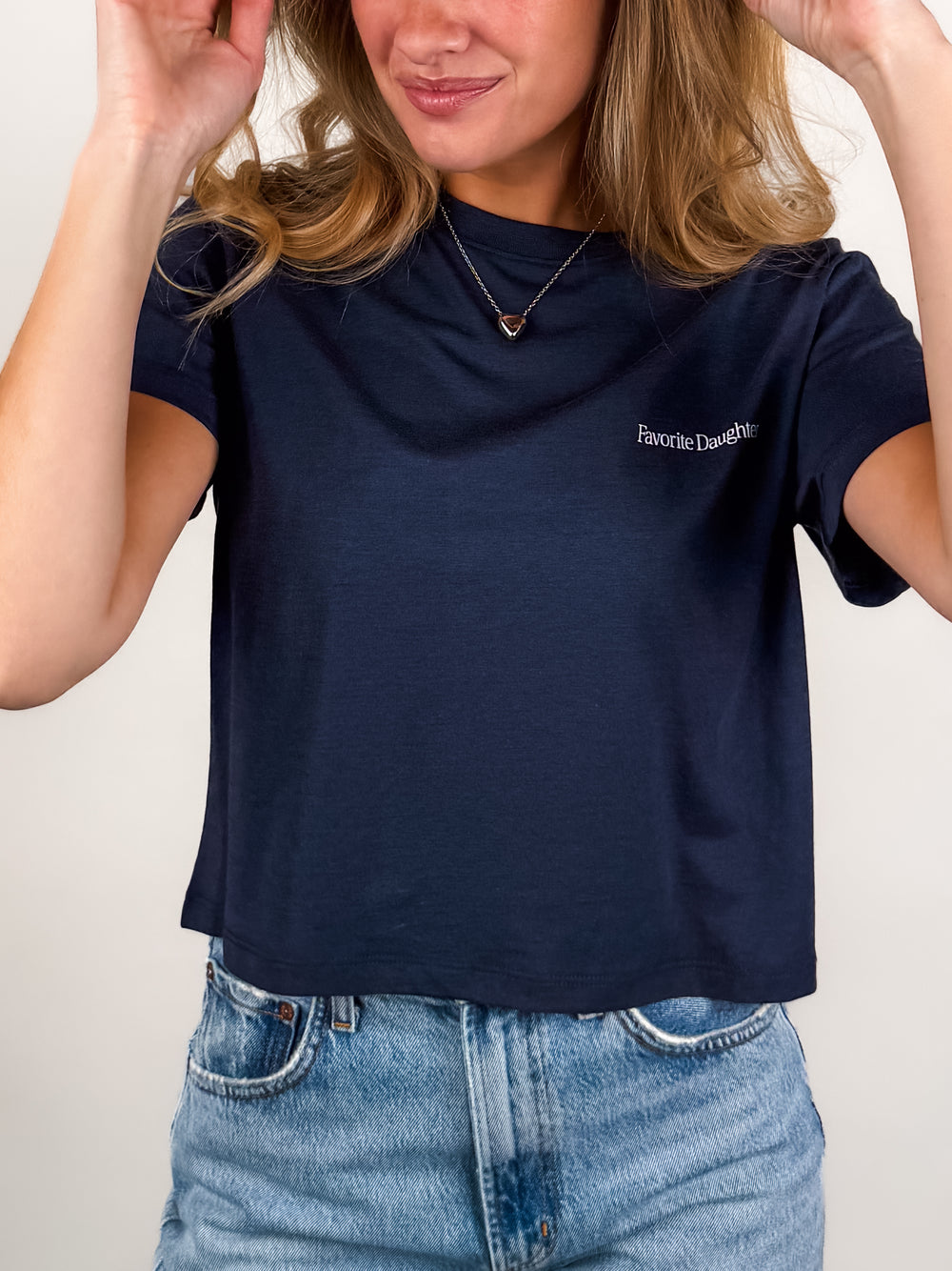 Favorite Daughter Cropped Logo Tee