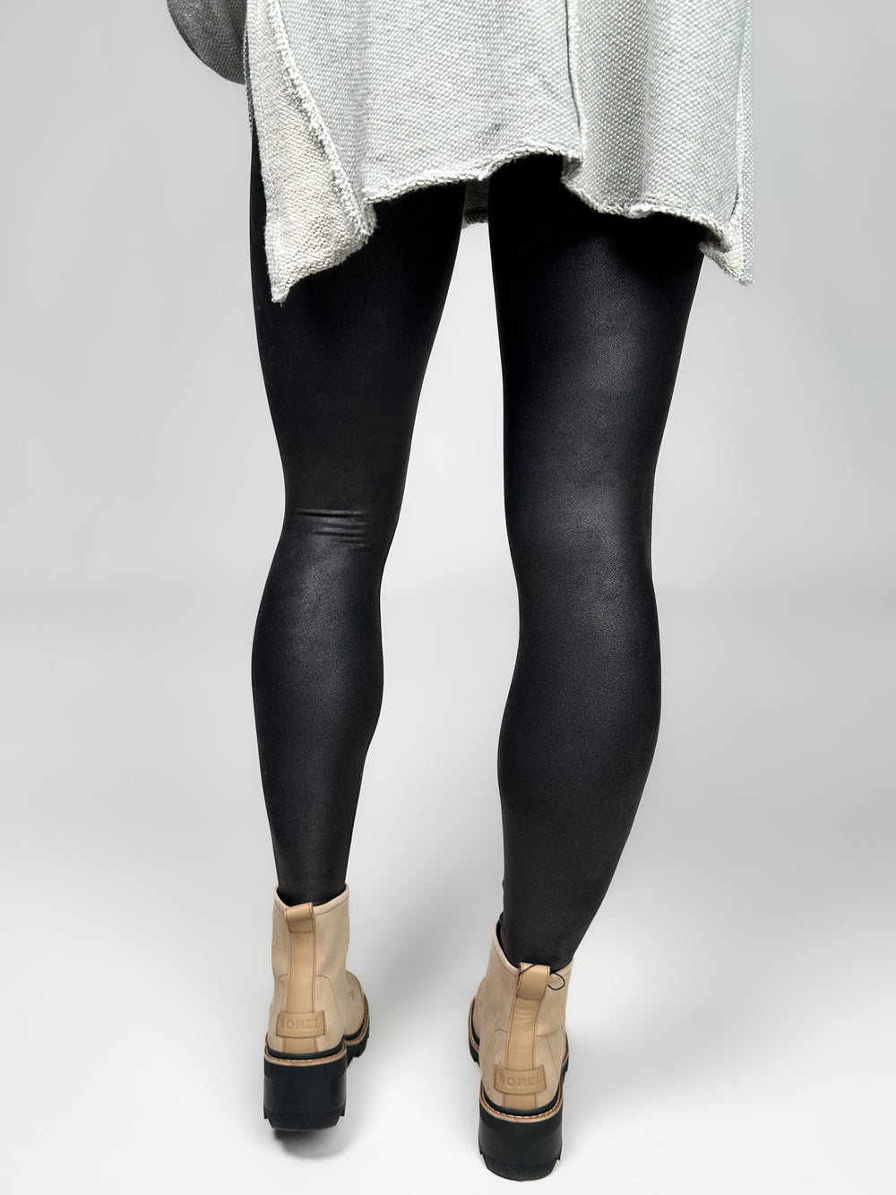 Faux Leather Fleece Lined Legging