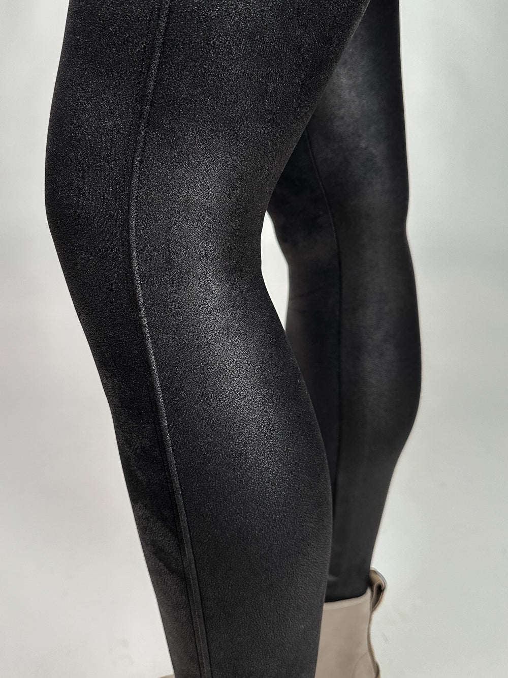 Faux Leather Fleece Lined Legging