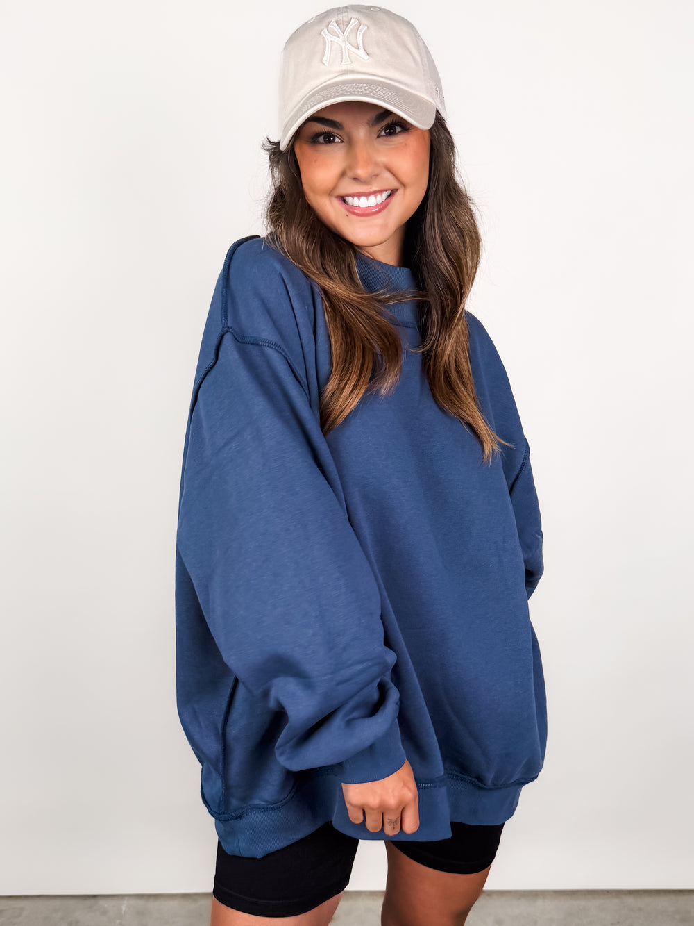 Solid Reversible Mock Neck Sweatshirt in