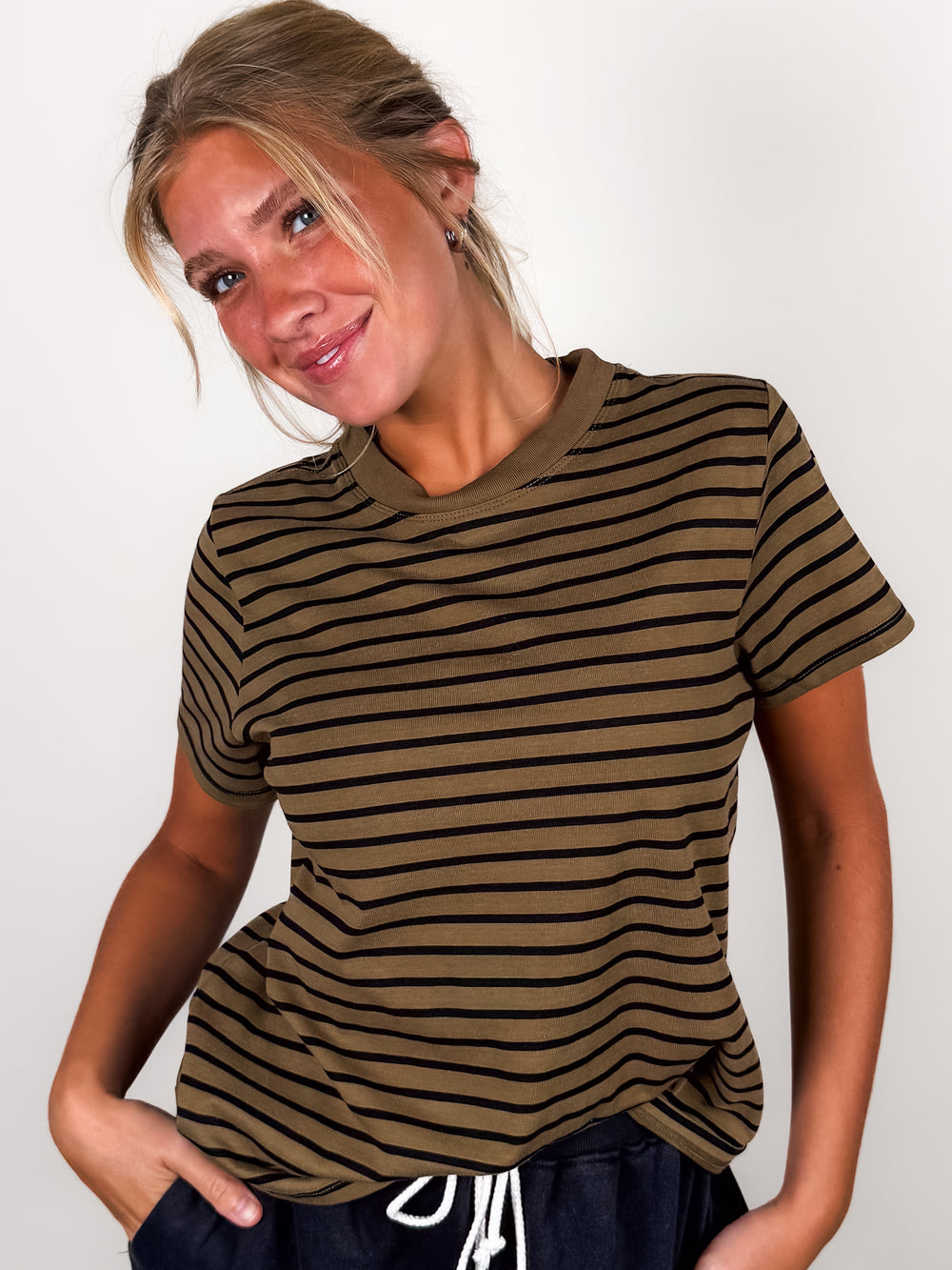 Full Of Envy Striped Tee