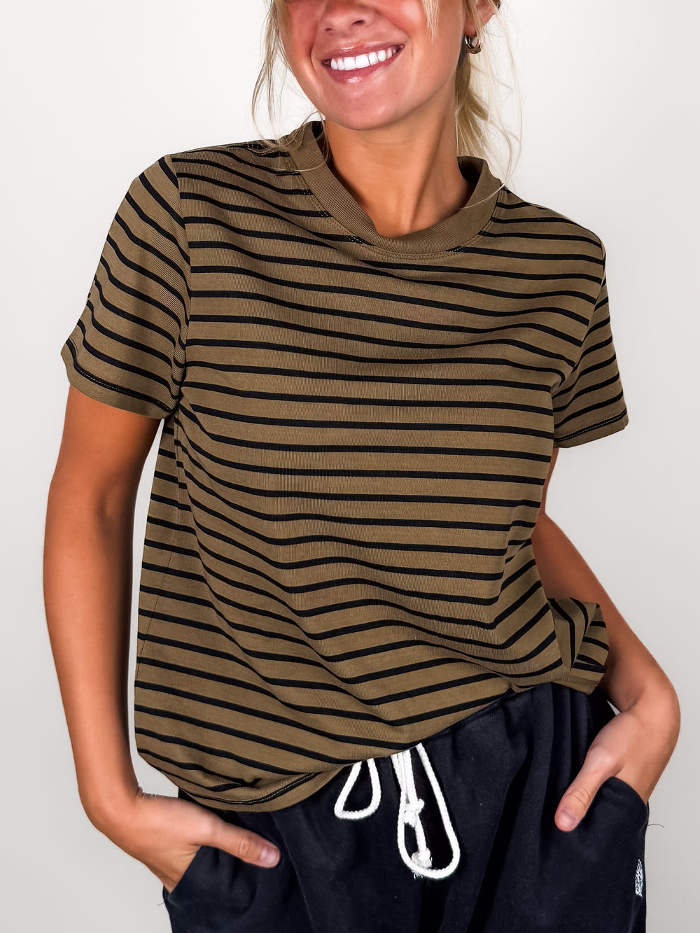 Full Of Envy Striped Tee