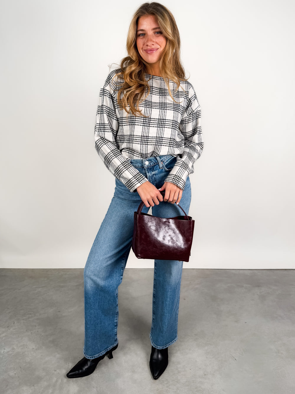 Antonia Plaid Top