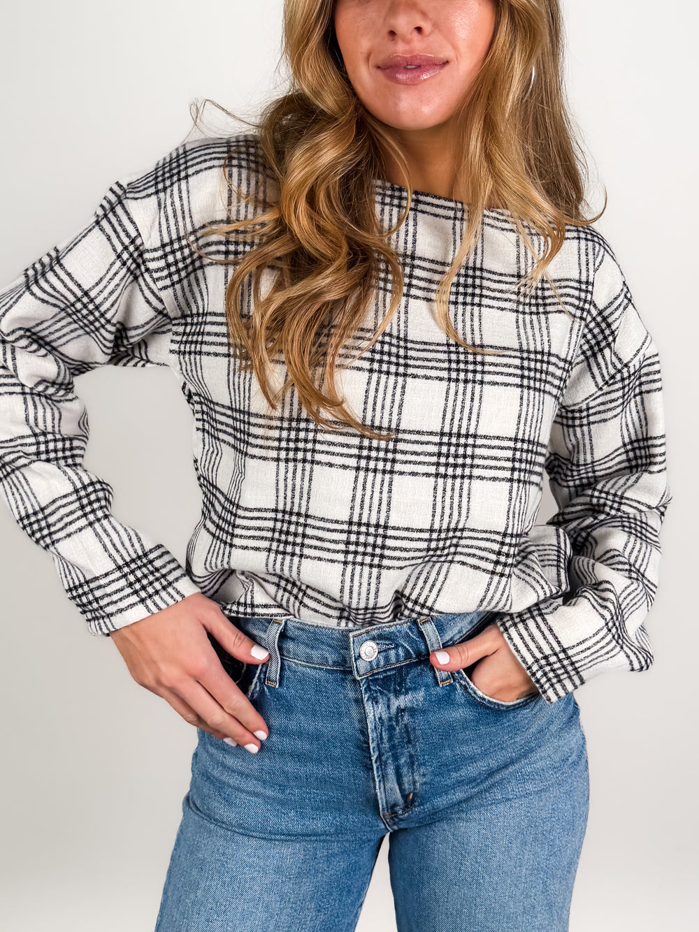 Antonia Plaid Top