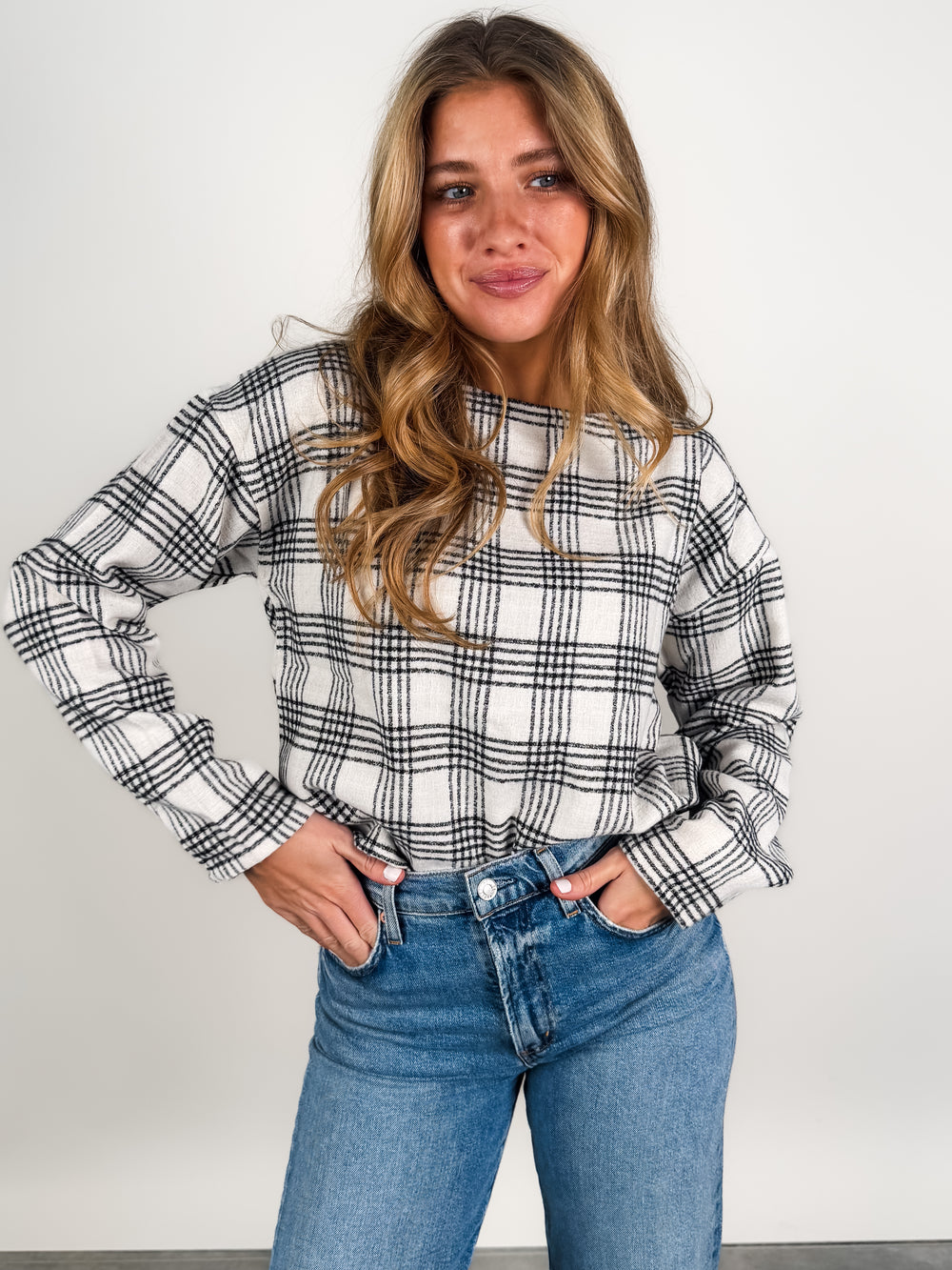 Antonia Plaid Top