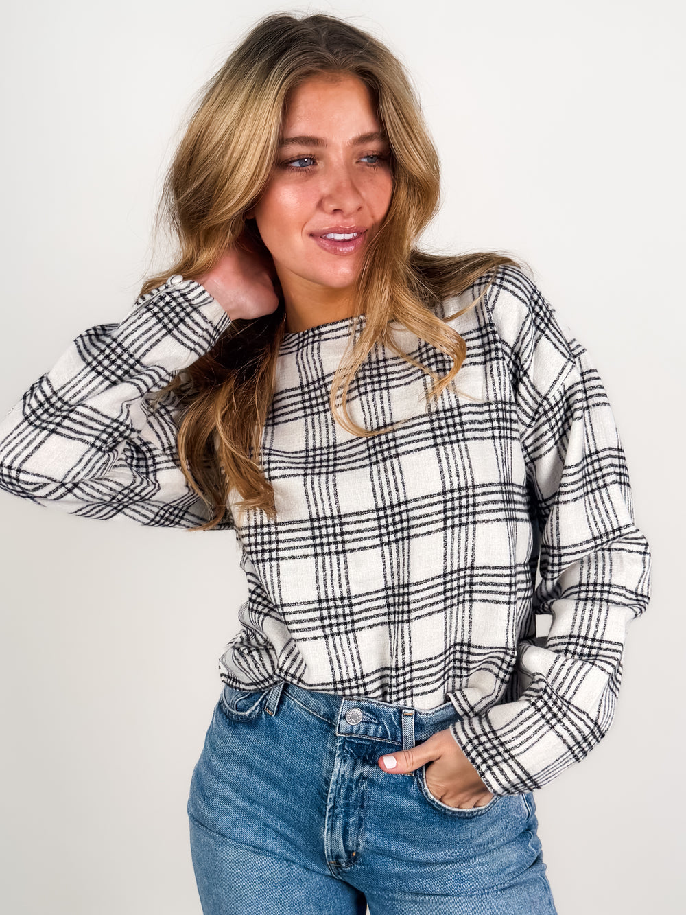 Antonia Plaid Top
