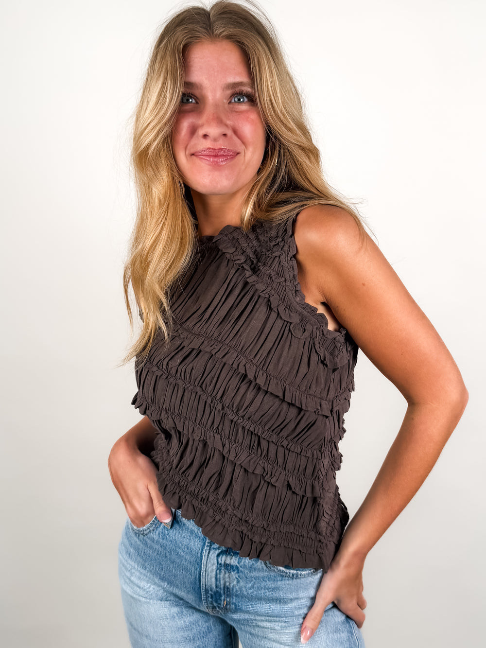 Pink Sands Smocked Top