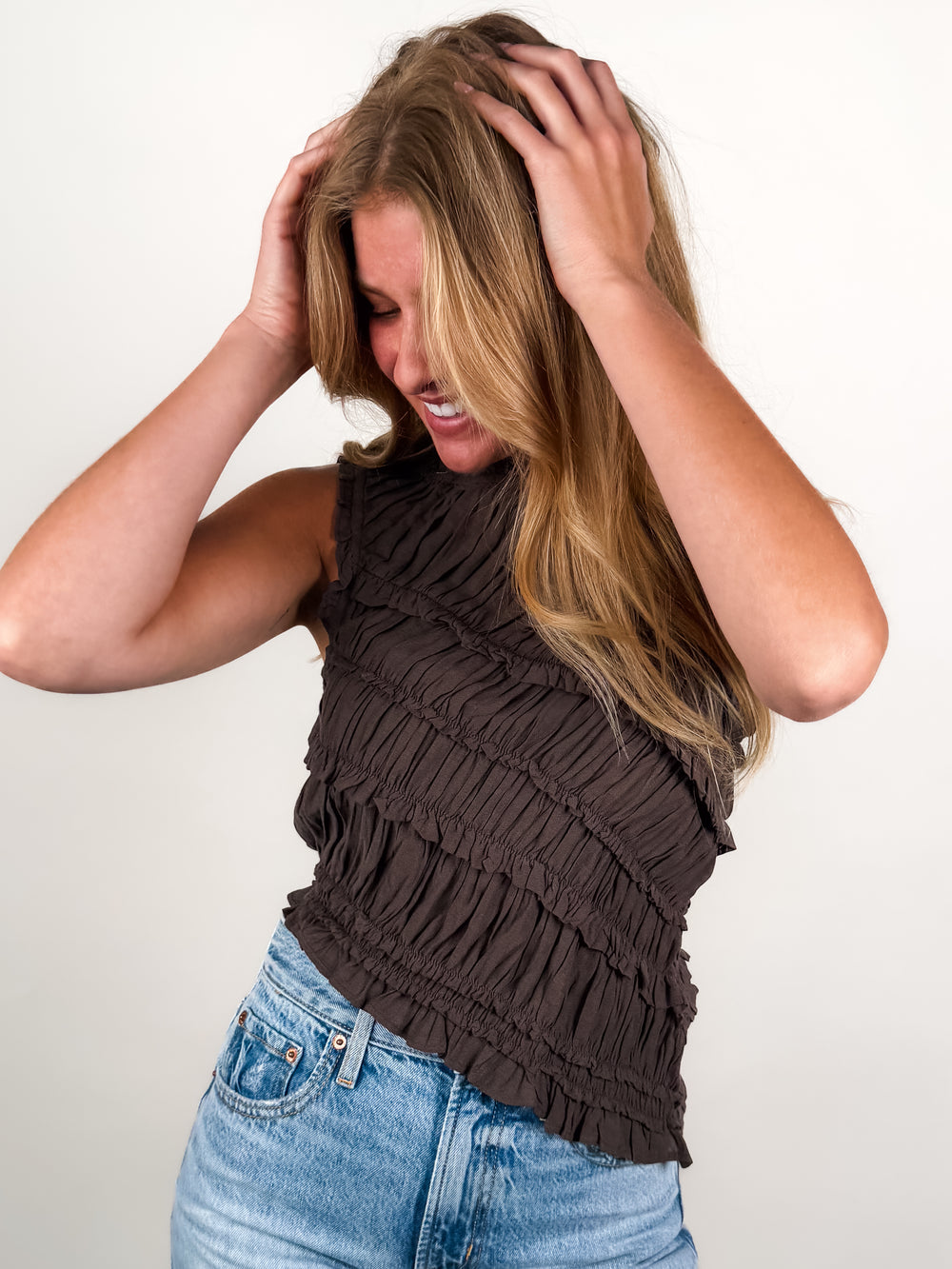 Pink Sands Smocked Top