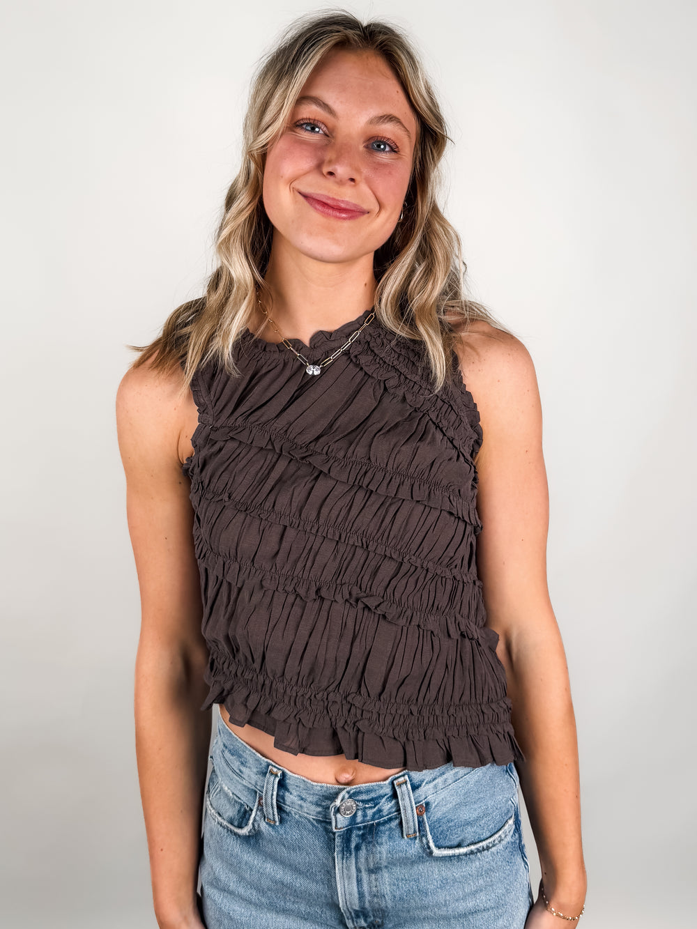 Pink Sands Smocked Top