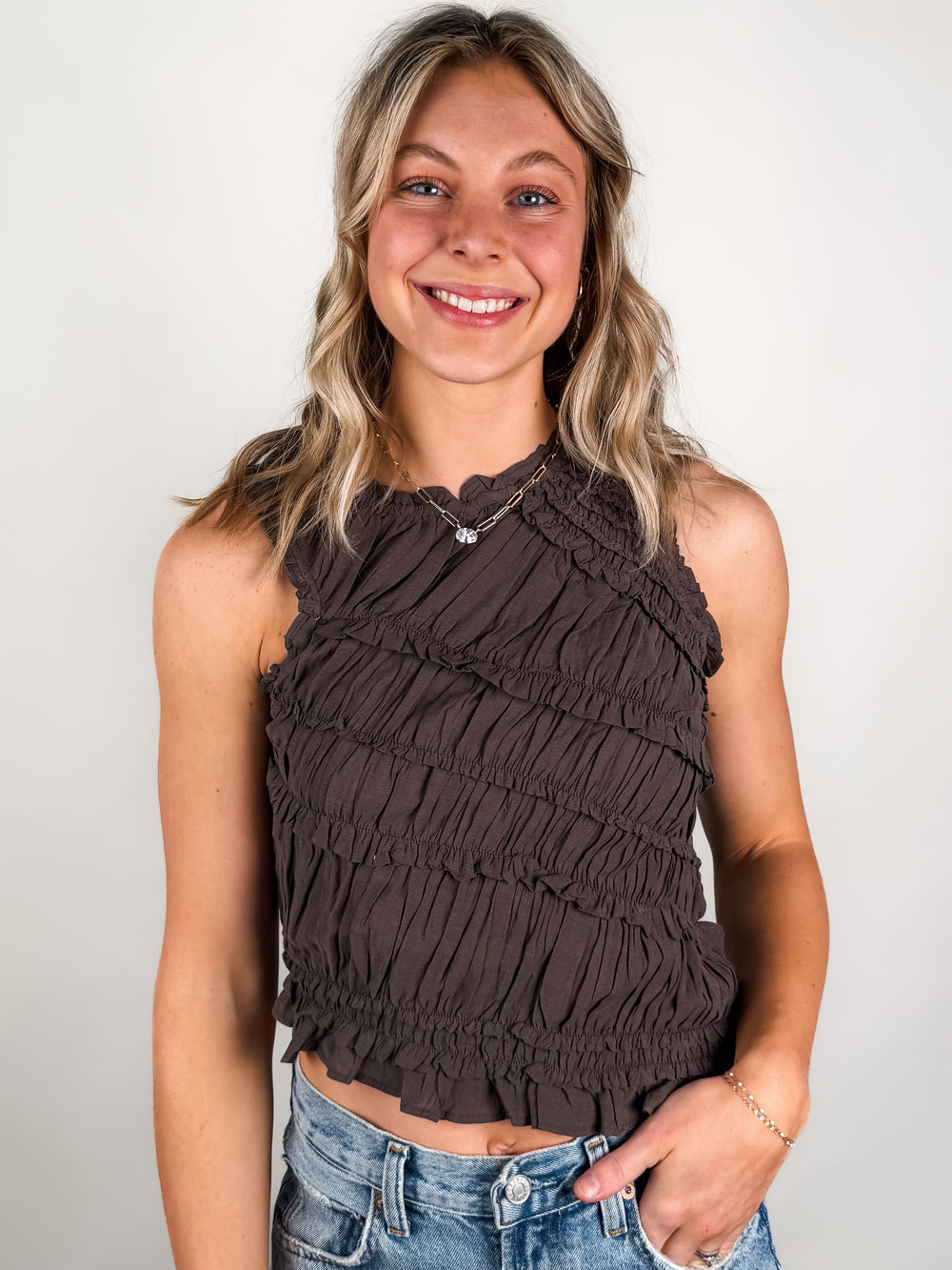 Pink Sands Smocked Top