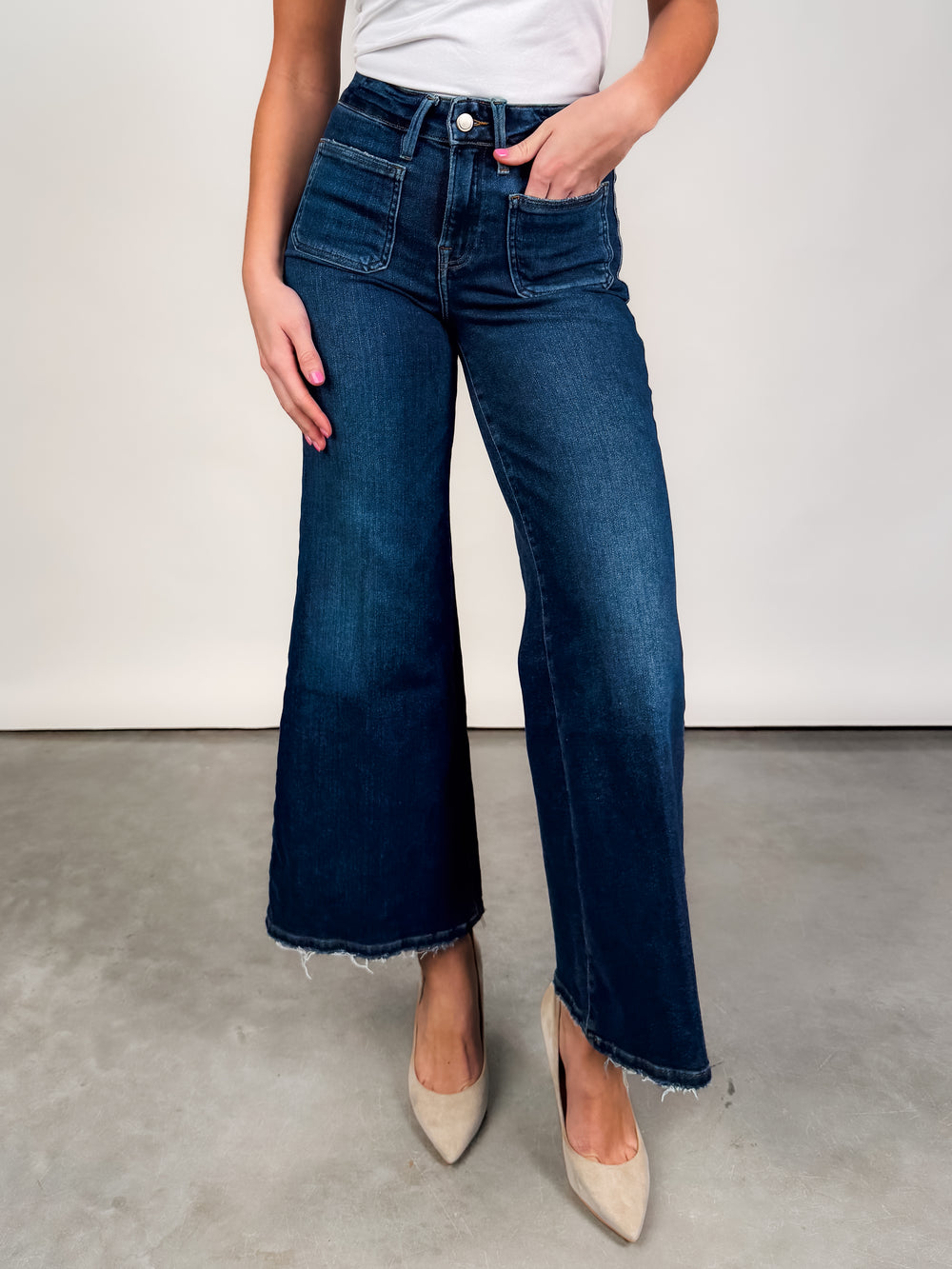 Soft Tech Good Petite Palazzo Jeans