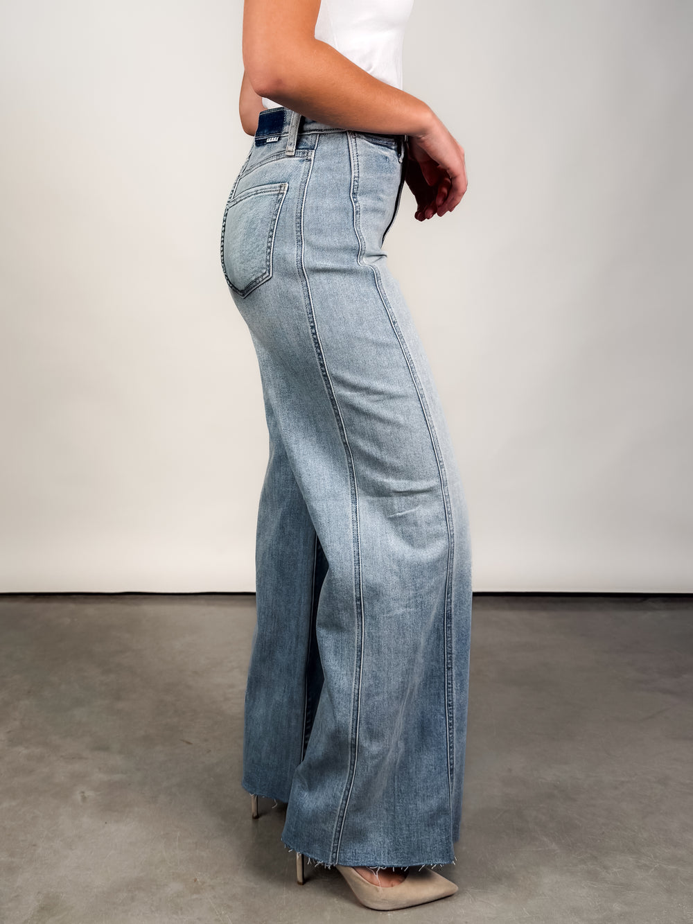 Far Out High Rise Wide Leg in Hot Streak