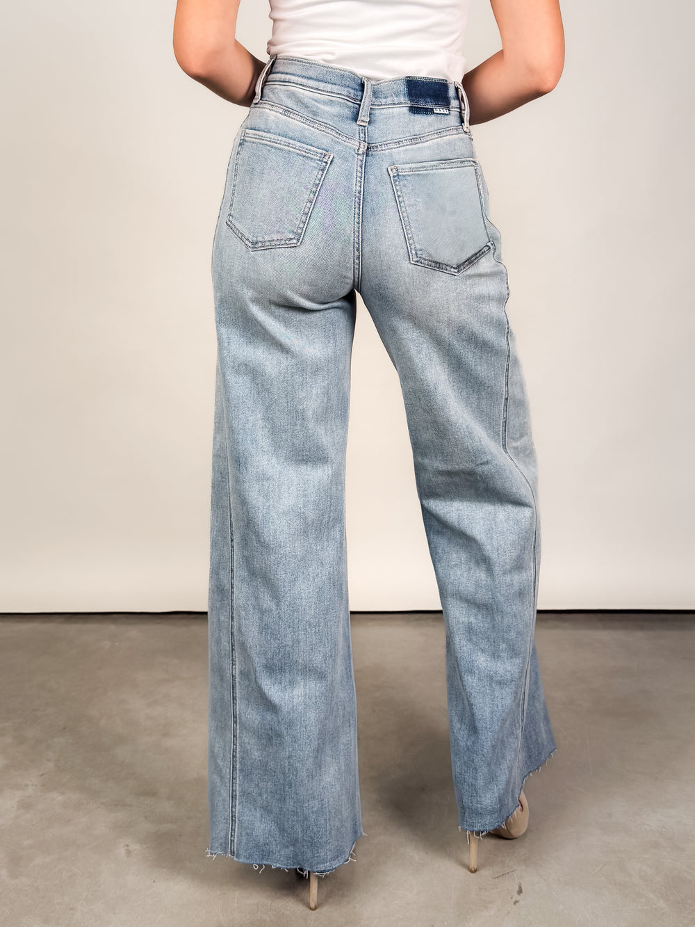 Far Out High Rise Wide Leg in Hot Streak