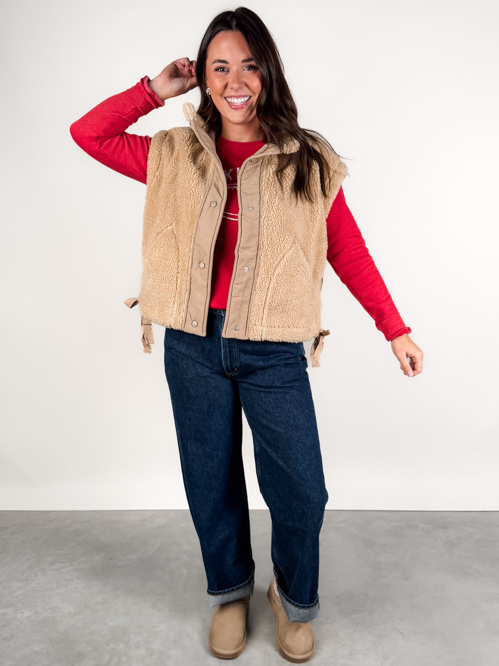 Passed A Stranger Sherpa Vest Jacket