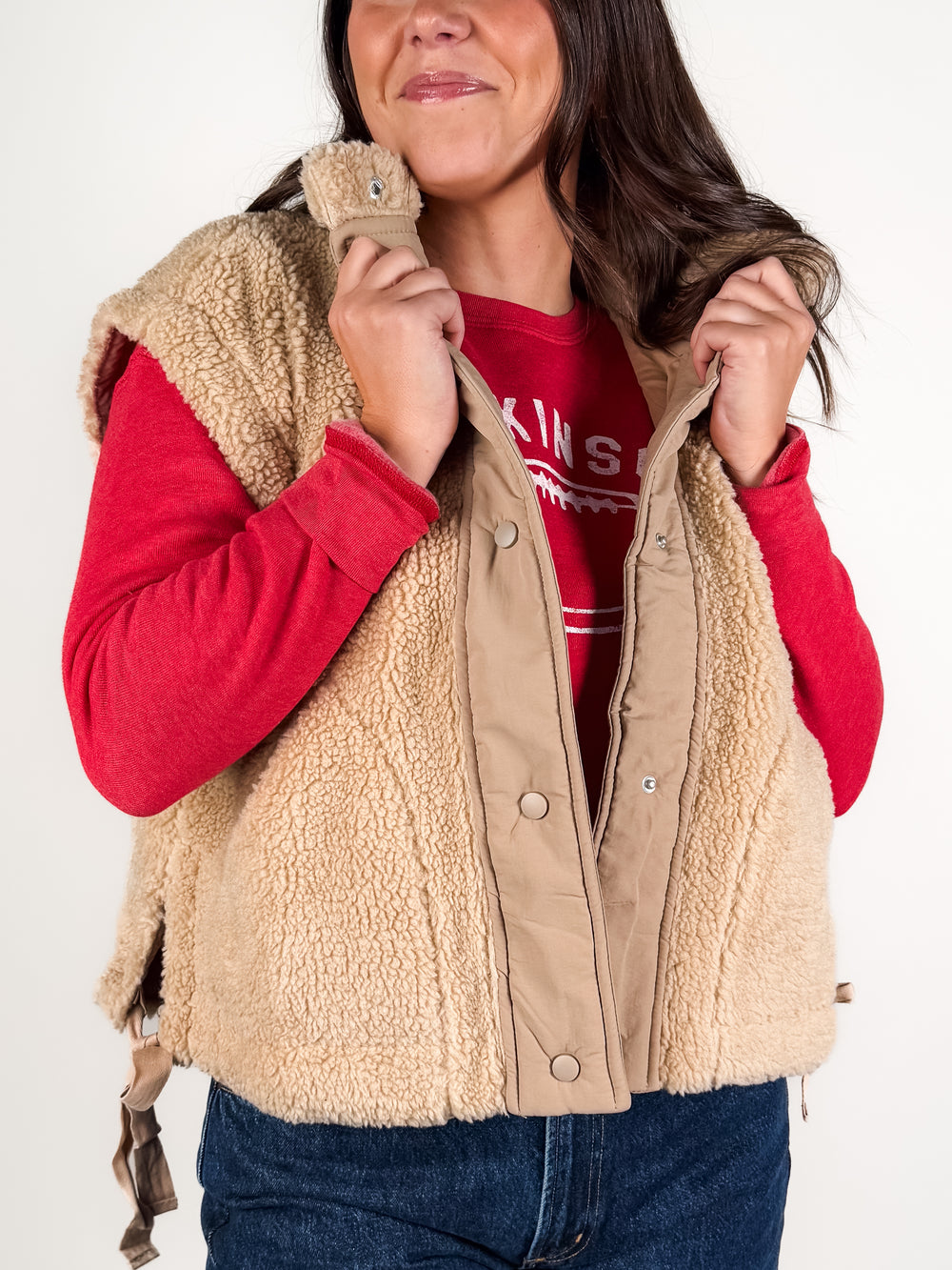 Passed A Stranger Sherpa Vest Jacket