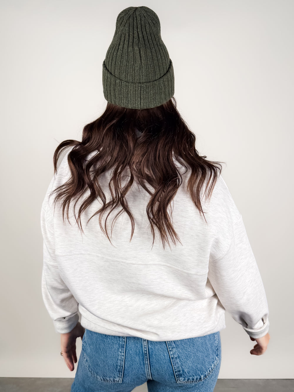 Molly Half Zip Longline Sweat