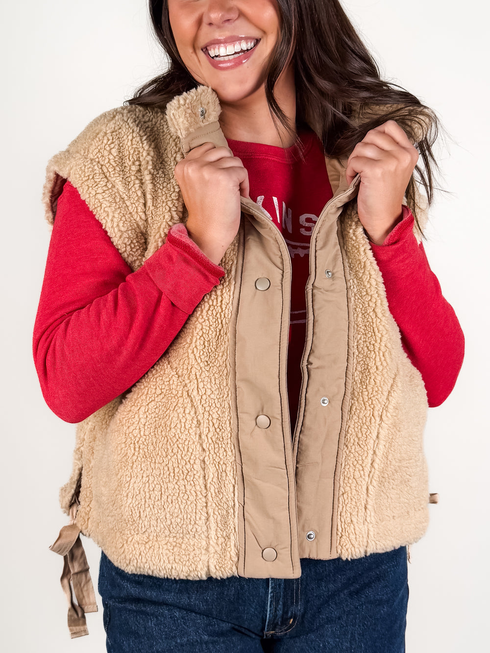 Passed A Stranger Sherpa Vest Jacket