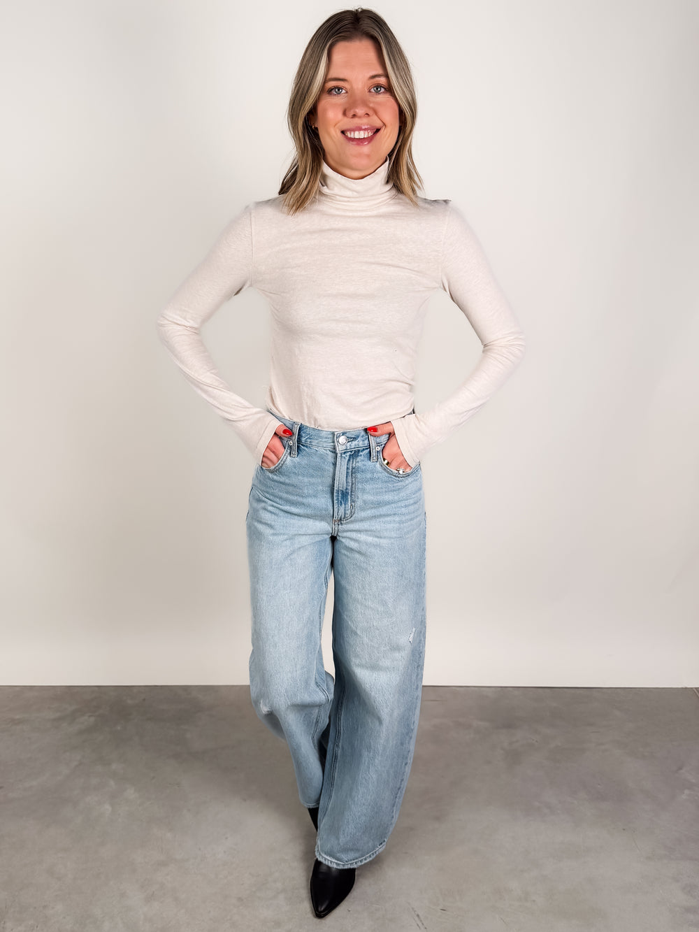 Cindy Recycled Cotton Turtleneck