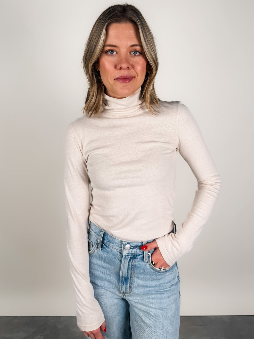 Cindy Recycled Cotton Turtleneck