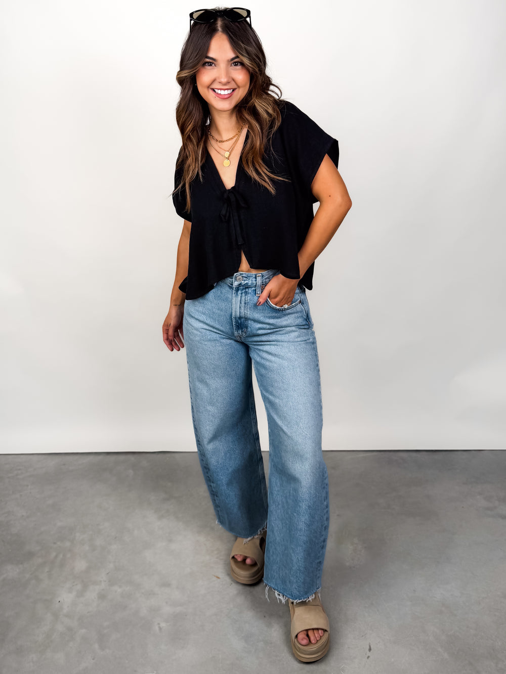 Forgetting To Give Back Linen Blouse