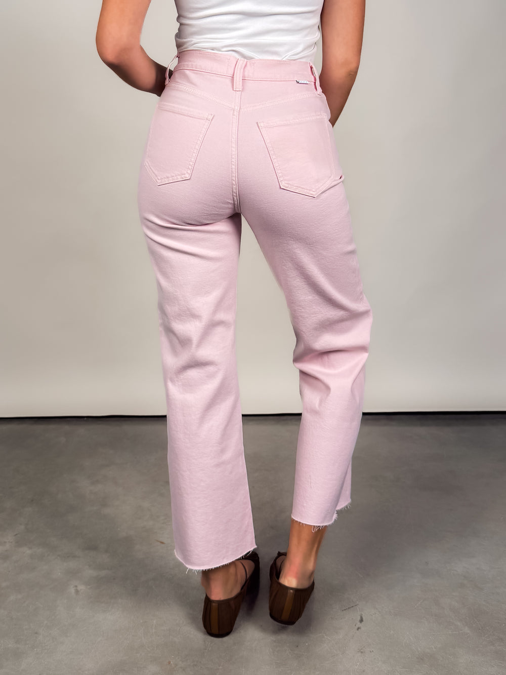 Pleaser High Rise Wide Ankle in Think Pink