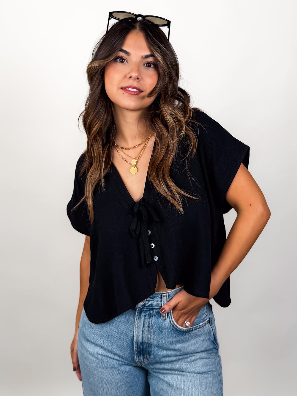 Forgetting To Give Back Linen Blouse