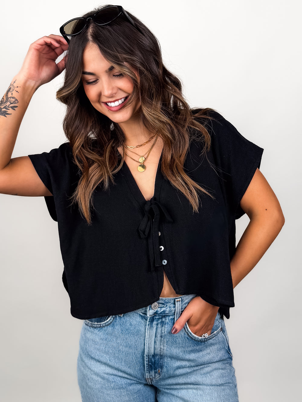 Forgetting To Give Back Linen Blouse