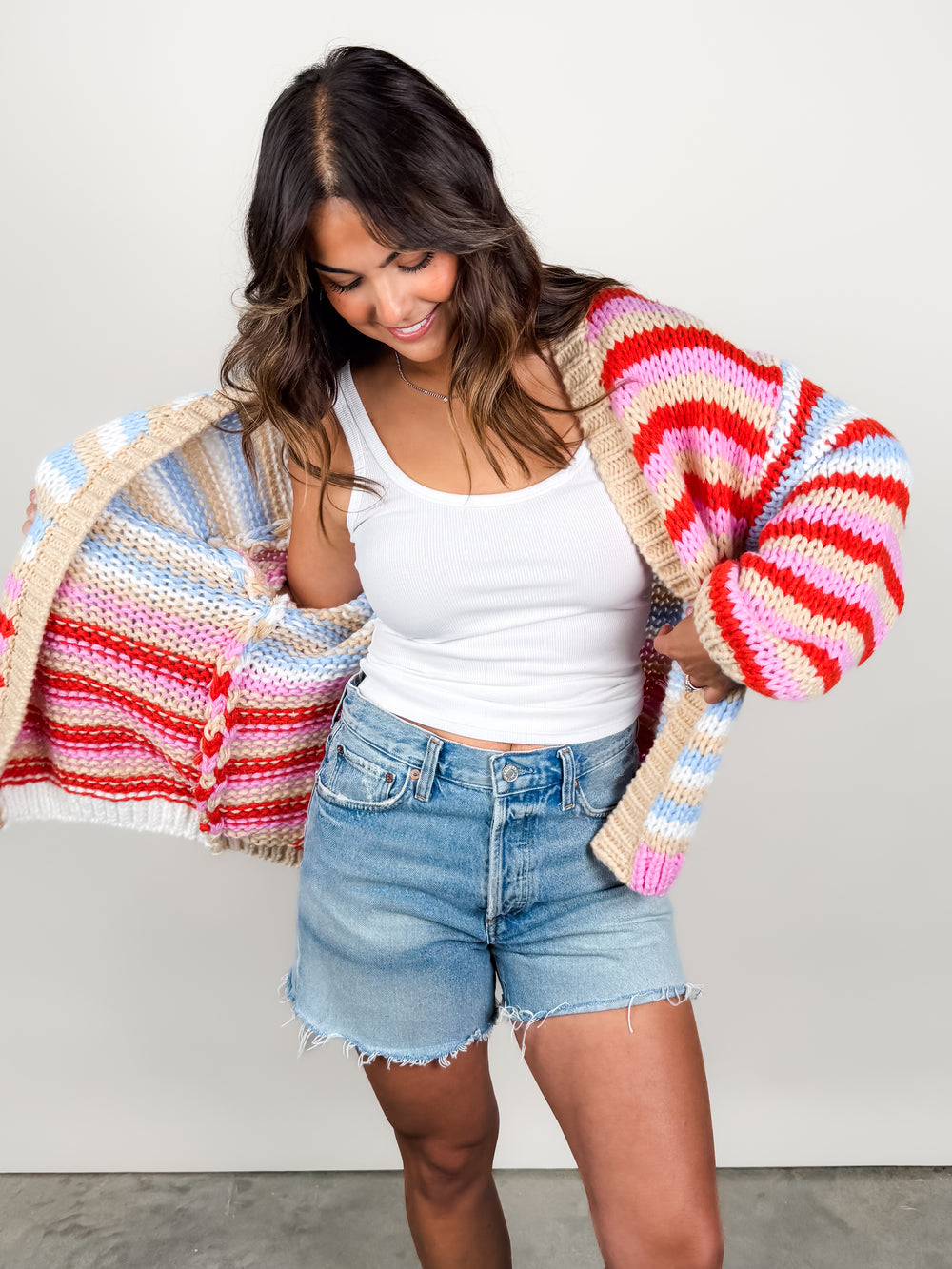 I  Can Do Anything Striped Cardigan