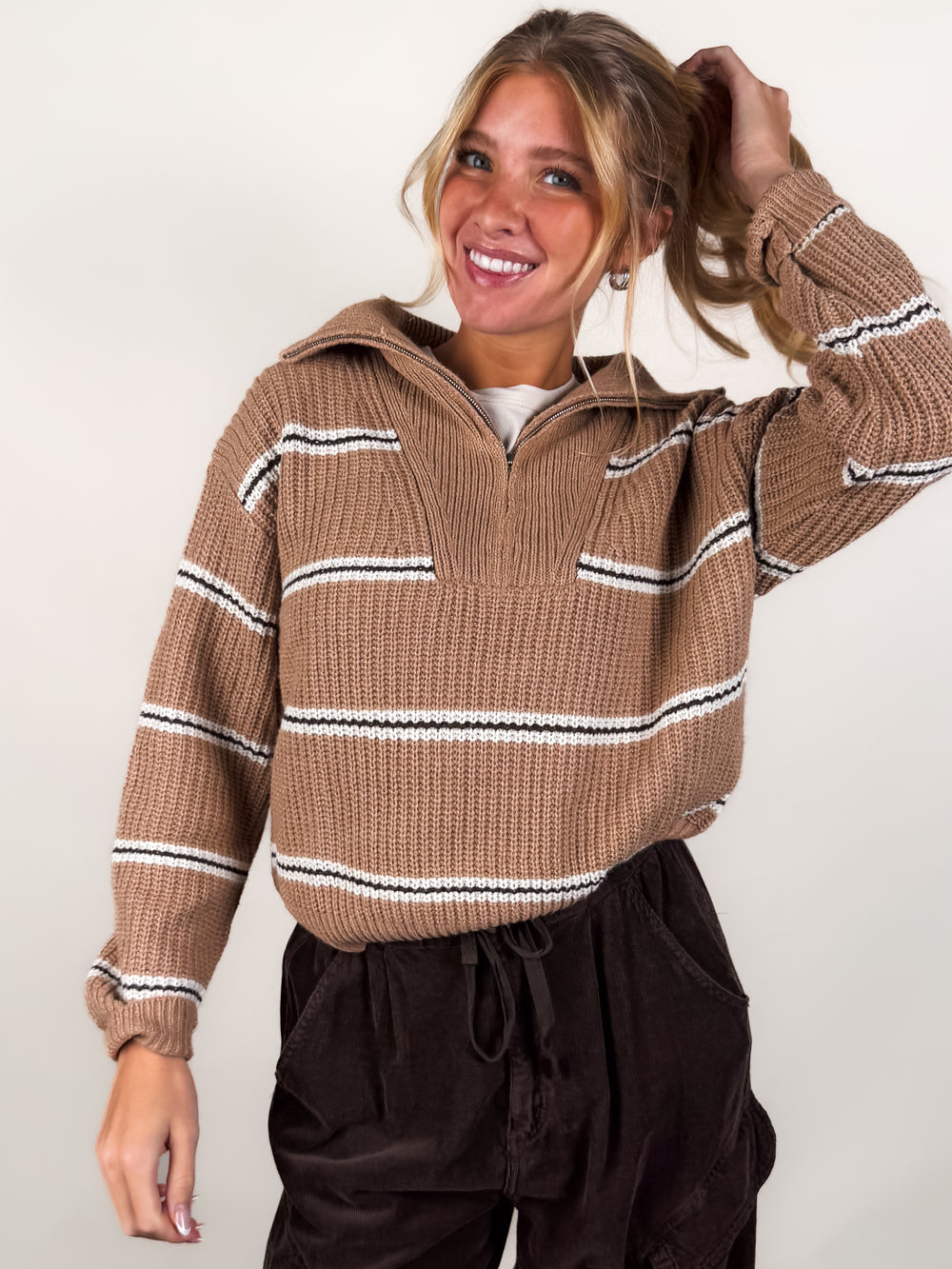 Warm Chai Quarter Zip Pullover