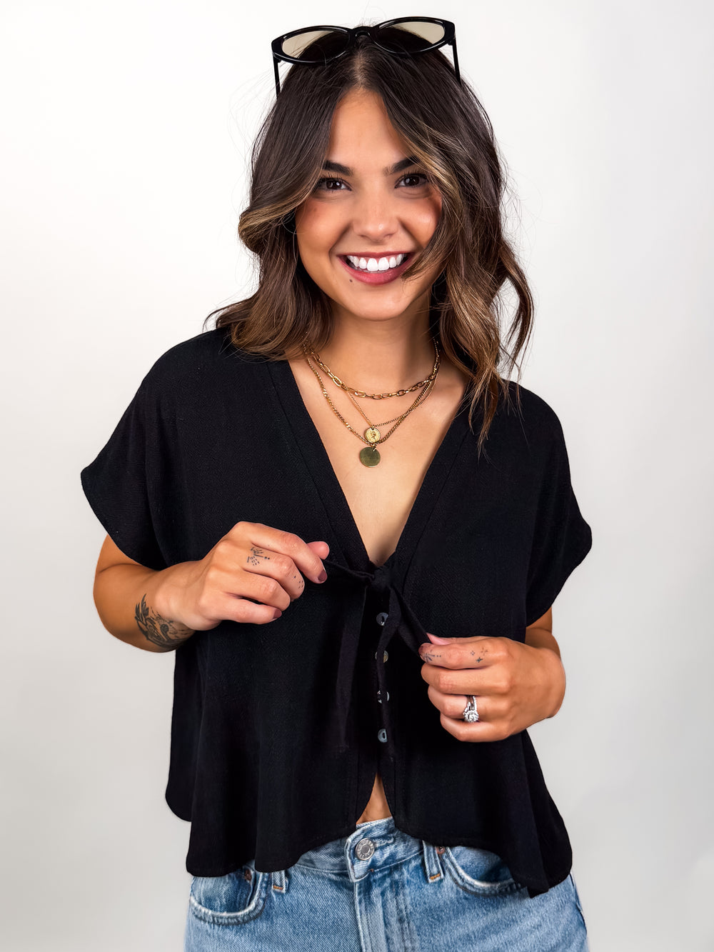 Forgetting To Give Back Linen Blouse