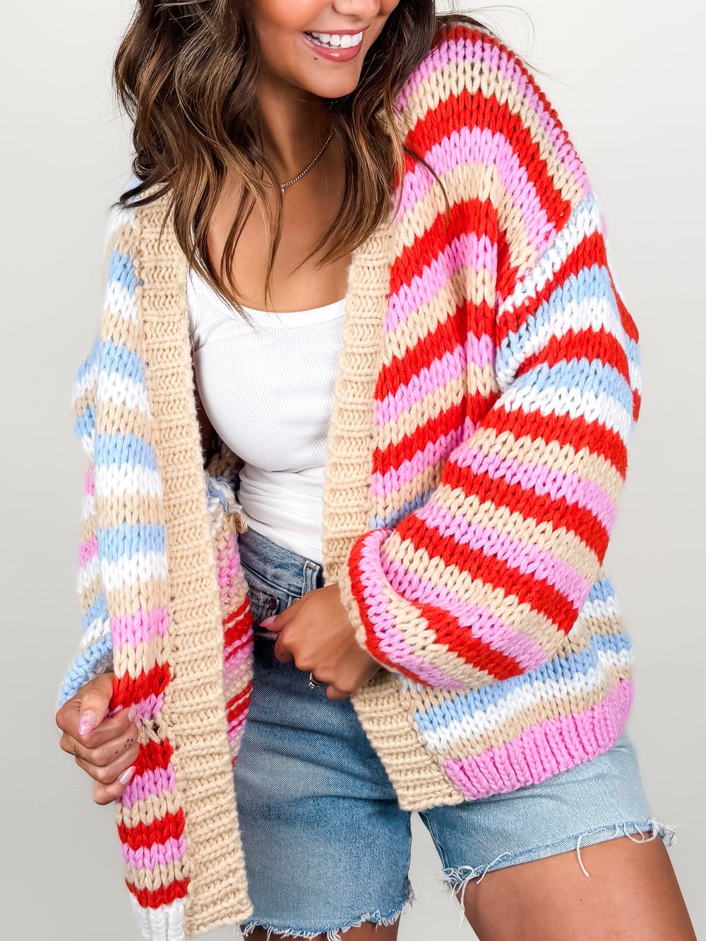 I  Can Do Anything Striped Cardigan