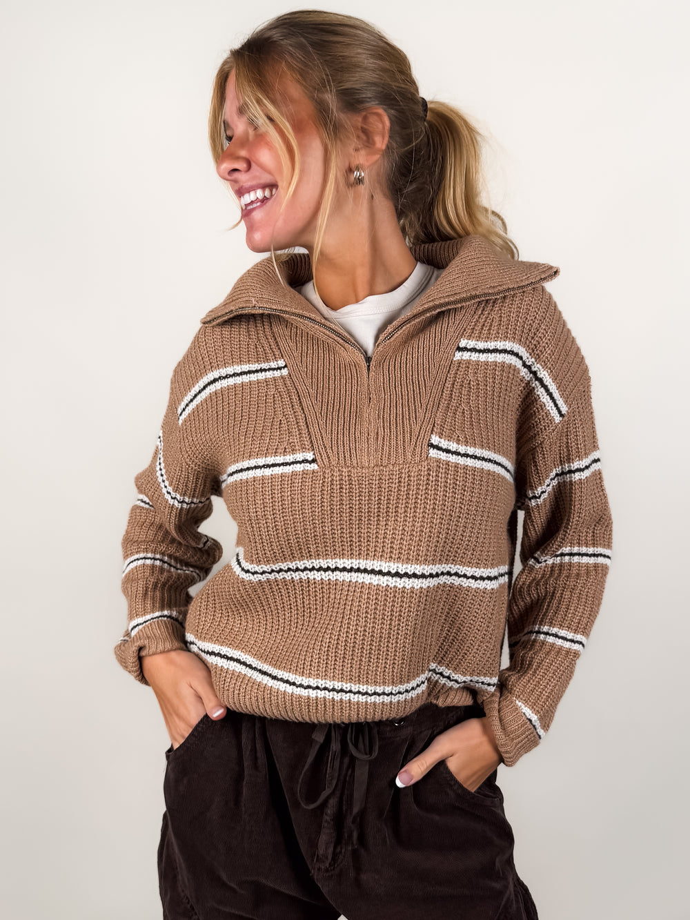 Warm Chai Quarter Zip Pullover