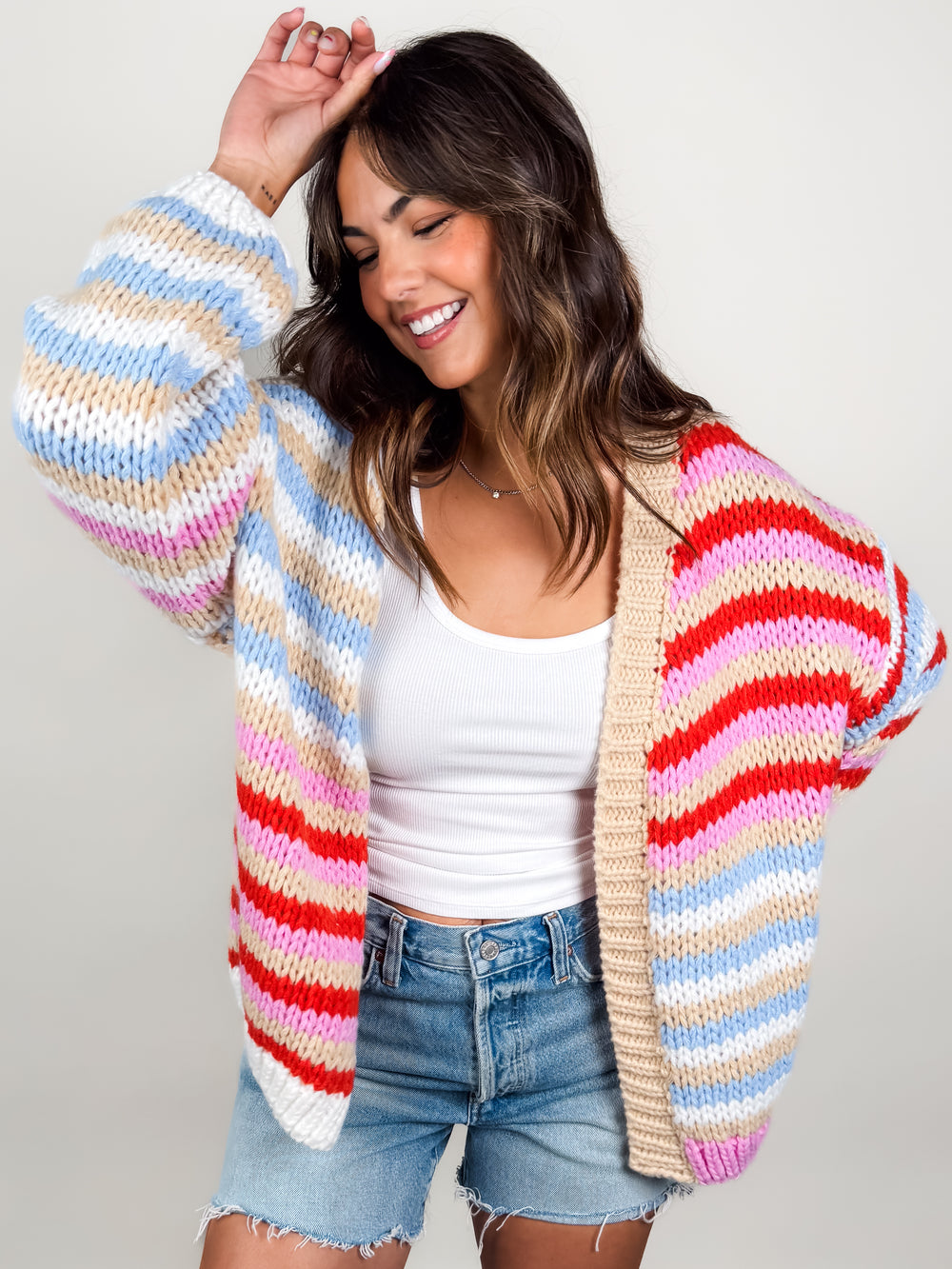 I  Can Do Anything Striped Cardigan