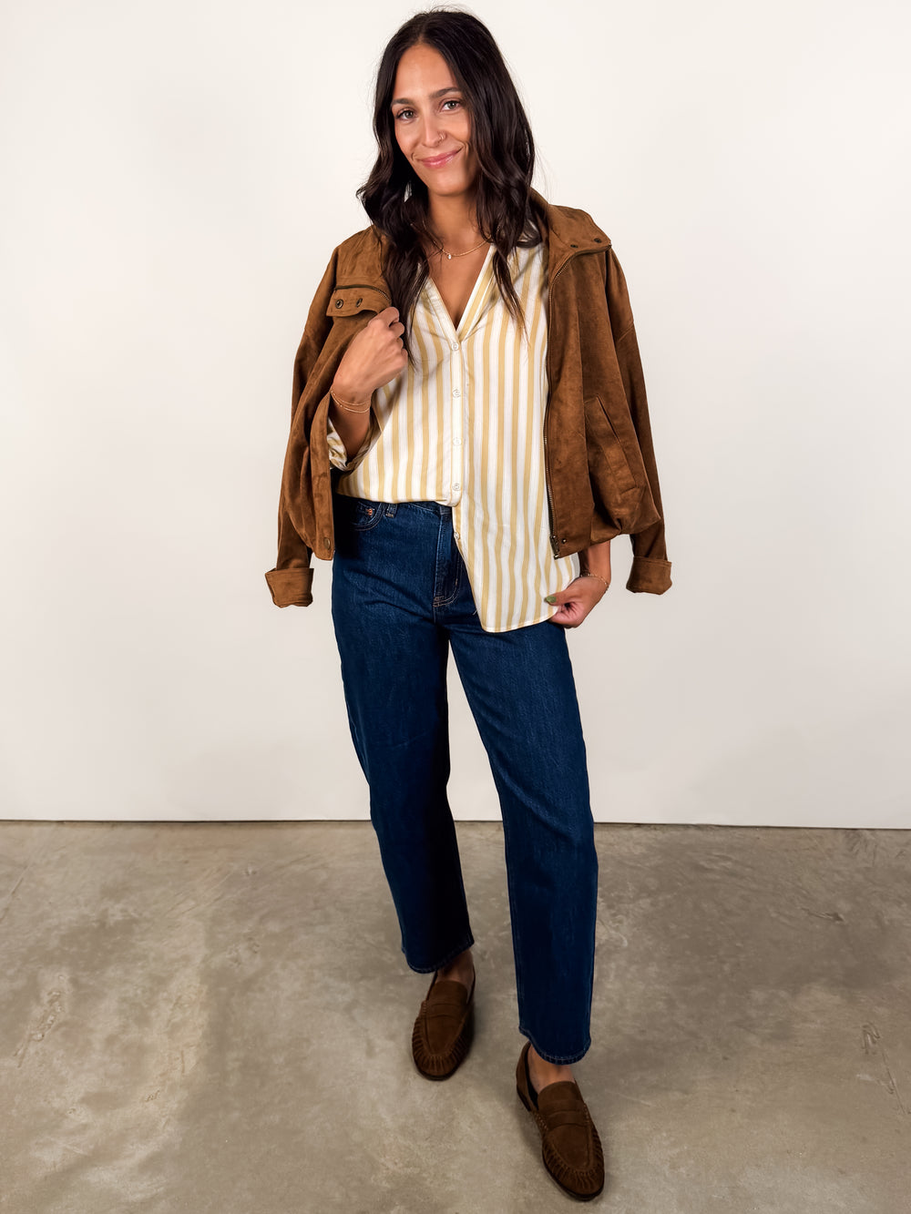 Golden Haven Stripe Button Up