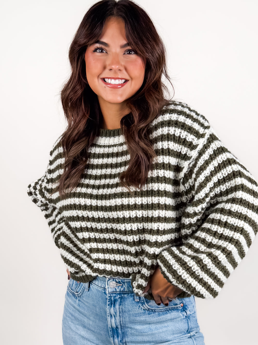 Follow The Leader Striped Sweater