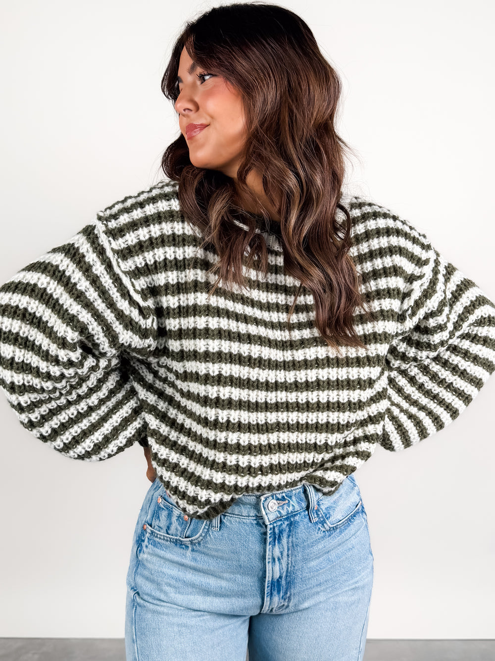 Follow The Leader Striped Sweater