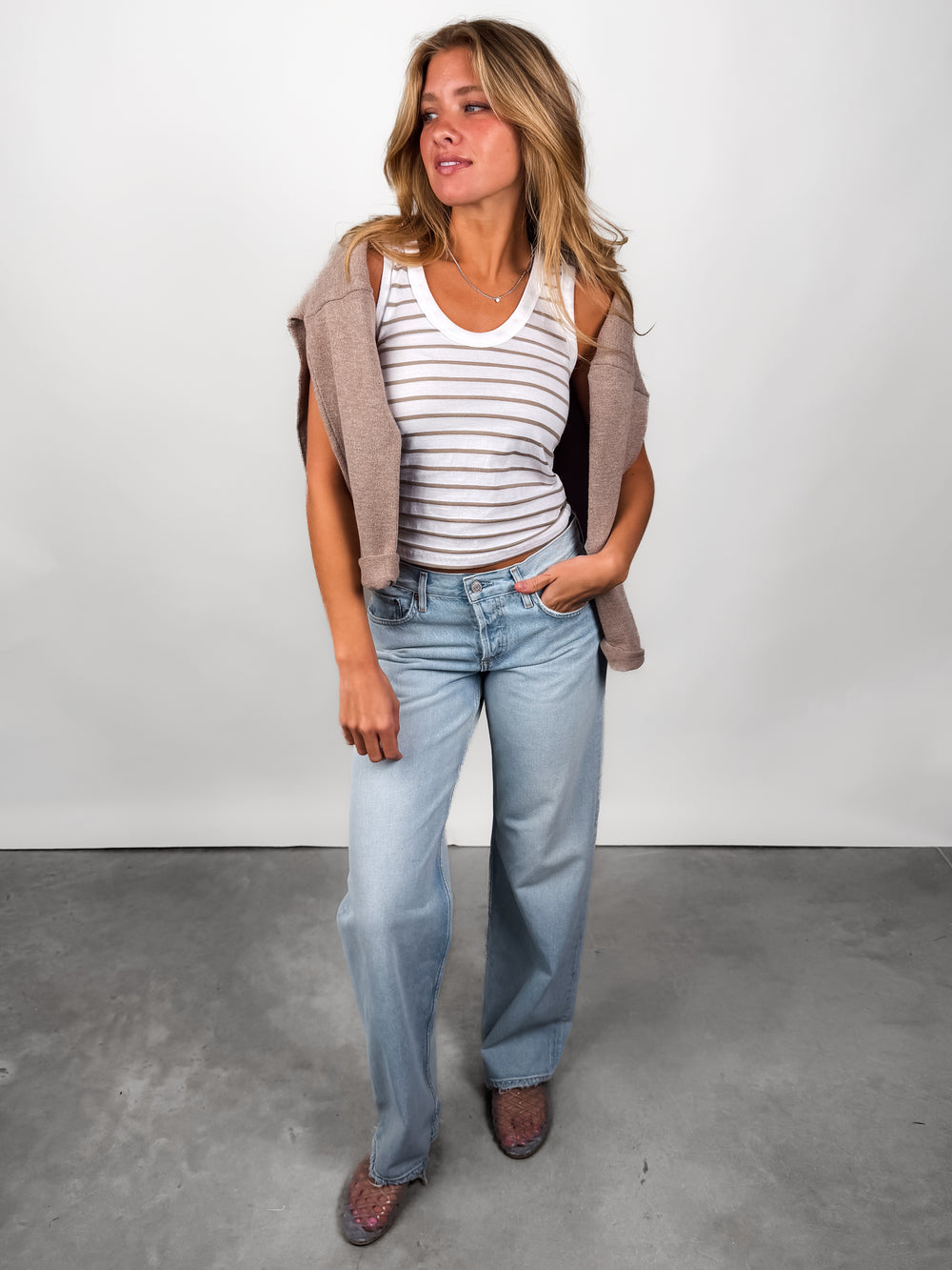 Khara Jersey Stripe Tank