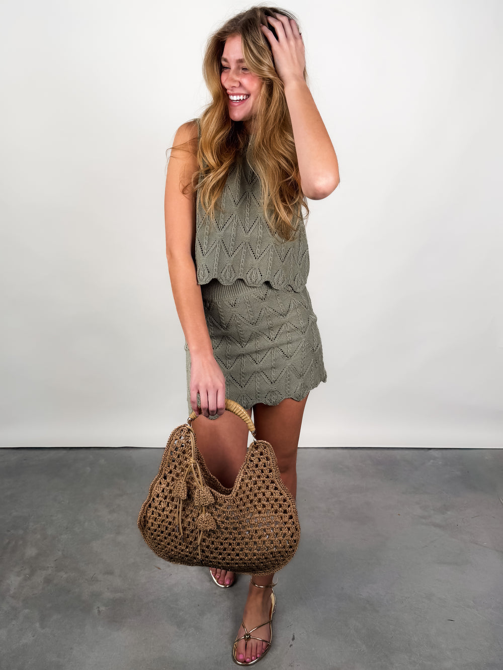 succulent sweater Succulent Sweater Mini Skirt Sage / M