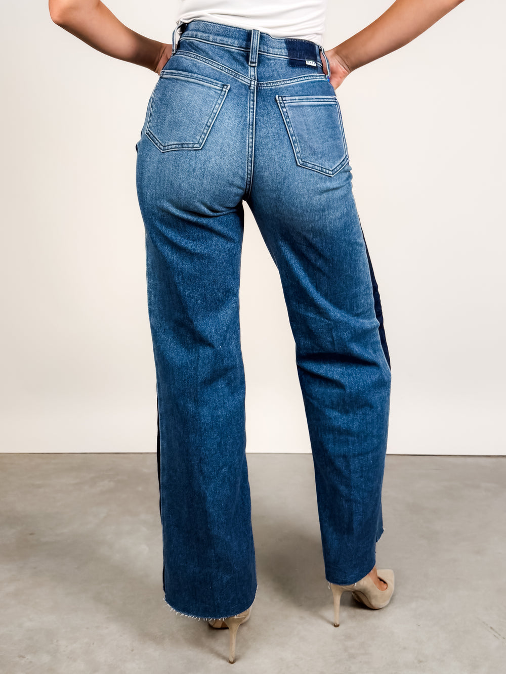 Far Out High Rise Wide Leg In Tuxedo