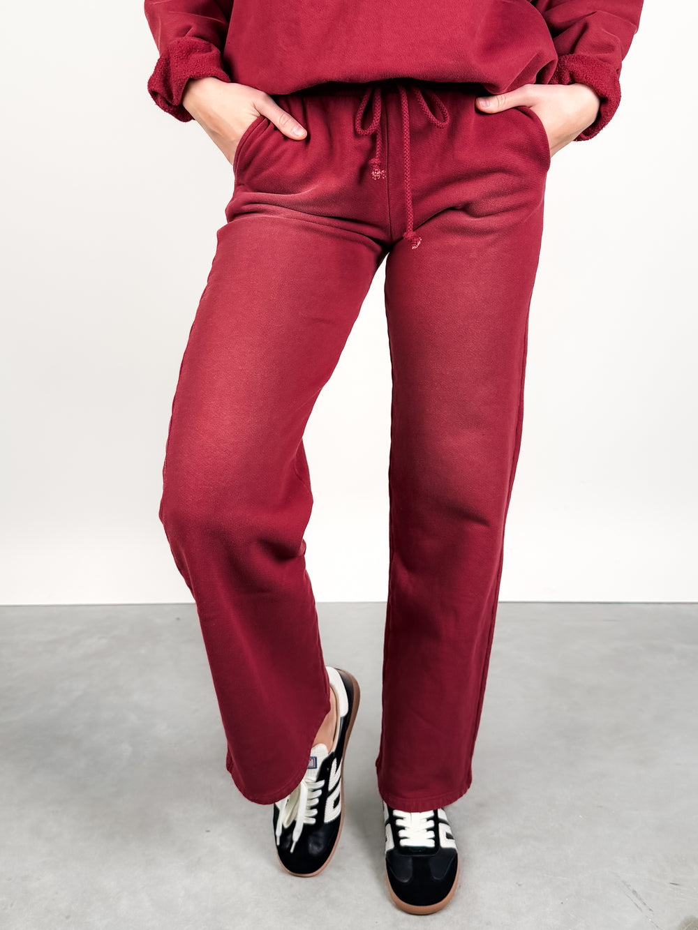 Solid Drawstring Pants