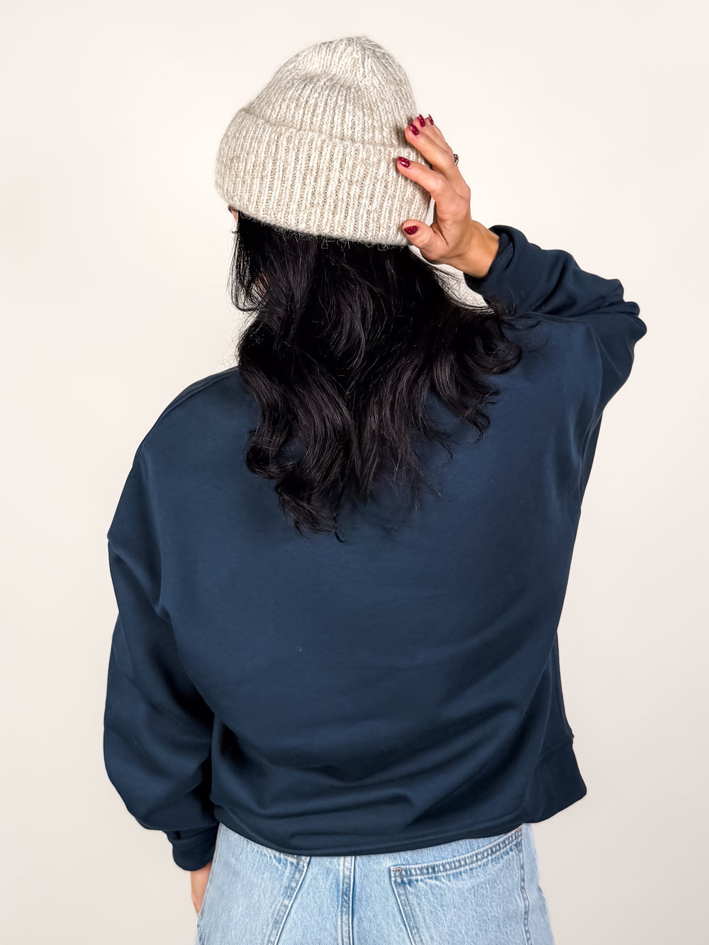 Embroidery Collegiate Sweatshirt